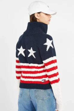 1/4 ZIP RWB STAR - Pull | Multicolore