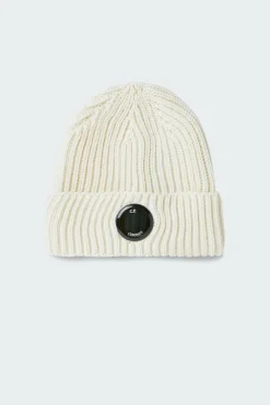 ACCESSORIES KNIT CAP IN EXTRAFINE MERINO WOOL - Bonnet | Blanc