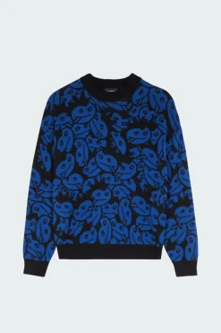 ACID ALL OVER SWEATER - Pull | Bleu