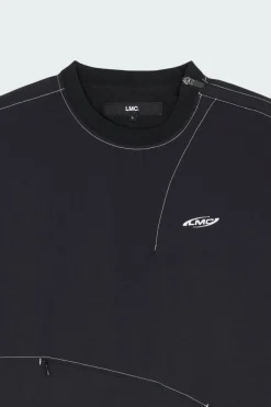 ACTIVE GEAR NYLON CURVED DART CREW NECK - T-shirt | Noir