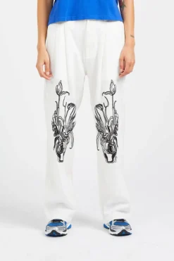 ADELINA PLEATED PANT UBL - Pantalon | Blanc