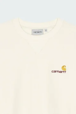 American Script - Sweat col rond loose-fit en coton mélangé | Beige