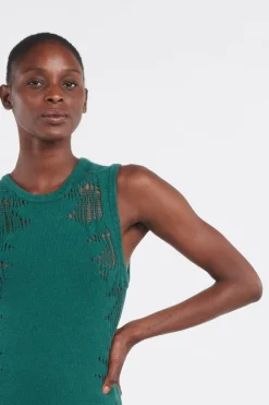 A-SYMETRICAL LADDER DRESS - Robe | Vert