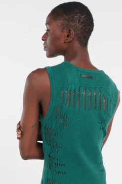 A-SYMETRICAL LADDER DRESS - Robe | Vert