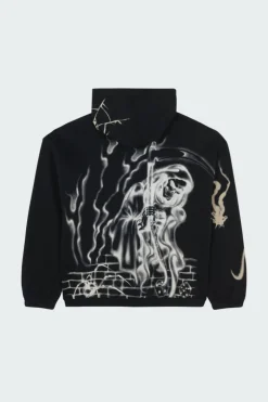 ATM BOXY ZIP HOODIE - Hoodie | Noir