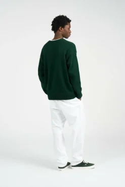 Big Fit Logo Cotton Sweater - Pull | Vert