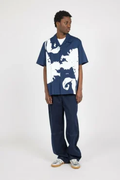 Big Flower Shirt - Chemise | Bleu