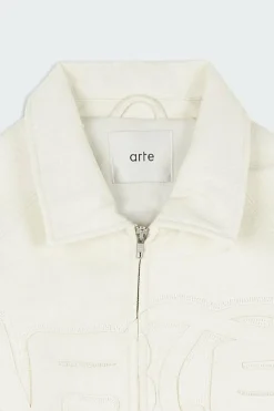 Big Logo Leather Jacket - Veste | Beige