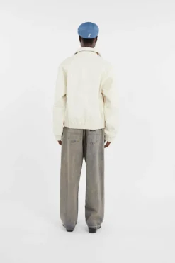 Big Logo Leather Jacket - Veste | Beige