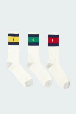 Big Pony Crew - Pack de 3 chaussettes | Blanc