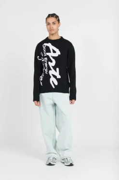 Big Print Knit Sweater - Pull | Noir