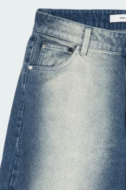 BLEACHED DENIM SHO - Short | Bleu