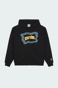 BLOCK LOGO ZIP THROUGH - Hoodie zippé | Noir