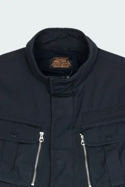 BLOUSON 4 POCHES BADGE BRODE POITRINE SCHOTT - Veste | Bleu