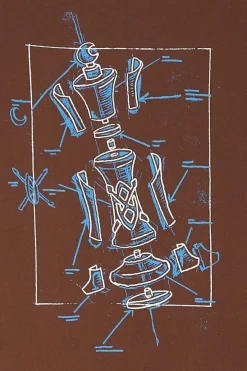 BLUEPRINT HD - Hoodie | Marron