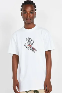 Bone Hand Cruz Front T-Shirt - T-shirt | Blanc