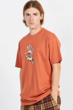 Bone Hand Cruz Front T-Shirt - T-shirt | Marron