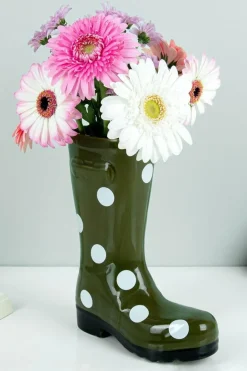 BOTTES VERT À POIS - Vase | Vert