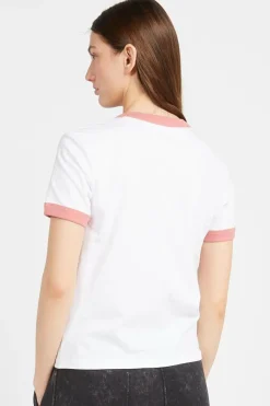 Brown Ducks Ringer - T-shirt | Blanc