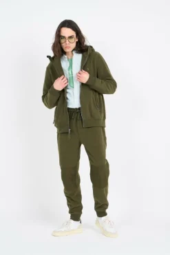 Brushed Fleece Hybrid Hooded Jacket - Polaire | Kaki