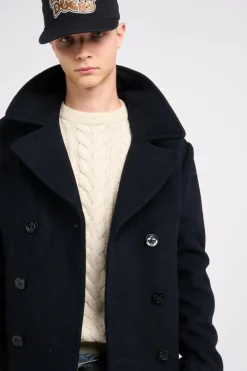 CABAN DOUBLE BOUTONNAGE - Manteau | Bleu