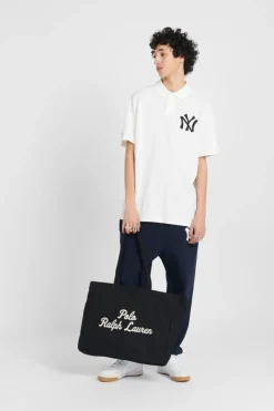 Cabas brodé en toile - Sac cabas | Noir