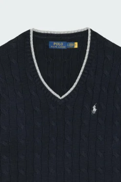 Cable-Knit - Pull | Bleu