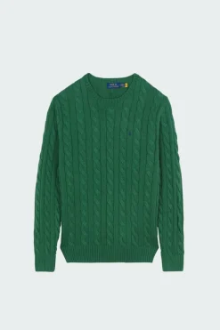 Cable-Knit Cotton Sweater - Pull | Vert