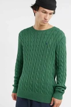 Cable-Knit Cotton Sweater - Pull | Vert