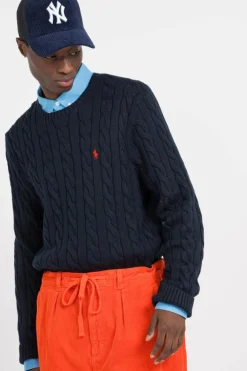 Cable-Knit Cotton Sweater - Pull | Bleu