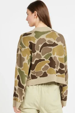 Cammile Camo Pullover - Pull | Vert