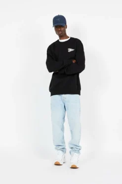 CAMP FLAG CREW Black - Sweatshirt | Noir
