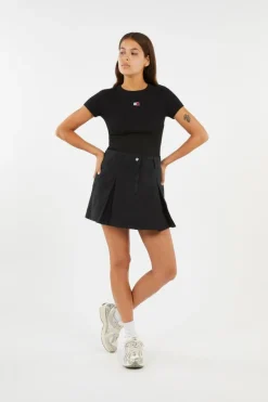 CANVAS MINI PLEA - Jupe | Noir