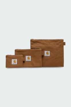 Canvas Pouch Set - Lot de 3 pochettes | Marron