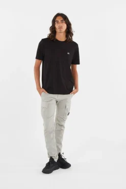 CARGO PANT IN STRETCH SATIN - Cargo | Gris