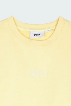 CHARACTER CROPPED CREW - Sweat | Jaune