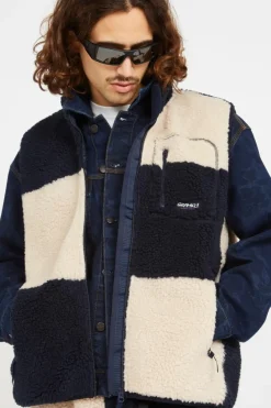 CHECKERED SHERPA VEST - Veste | Multicolore