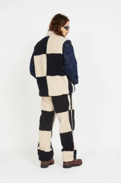 CHECKERED SHERPA VEST - Veste | Multicolore