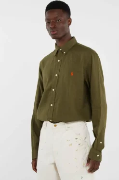 Chemise Custom Fit en lin - Chemise | Kaki