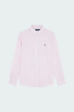 Chemise rayée ajustée en lin - Chemise | Multicolore