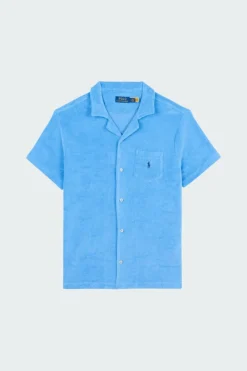 Chemise safari en molleton éponge - Chemise | Bleu