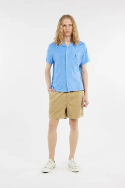 Chemise safari en molleton éponge - Chemise | Bleu
