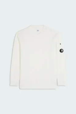 CHENILLE COTTON LENS KNIT - Pull | Blanc