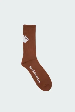 CHO7 2302106008 LOGO SOCKS BROWN - Chaussettes | Marron
