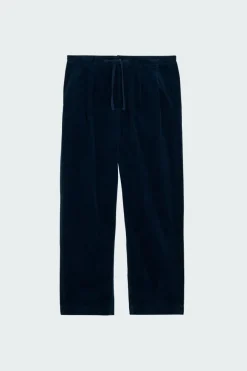 Classic Fit Pleated Corduroy Pant - Pantalon | Bleu