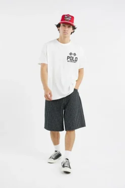 Classic Fit Slub Jersey Graphic T-Shirt - T-shirt | Beige