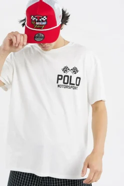 Classic Fit Slub Jersey Graphic T-Shirt - T-shirt | Beige