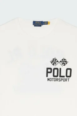 Classic Fit Slub Jersey Graphic T-Shirt - T-shirt | Beige