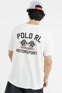 Classic Fit Slub Jersey Graphic T-Shirt - T-shirt | Beige