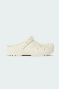 CLASSIC FLORAL CUT OUT CLOG - Sabots | Blanc
